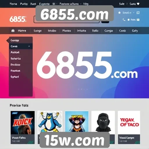 Interface do usuário do site 6855.com é moderna e intuitiva